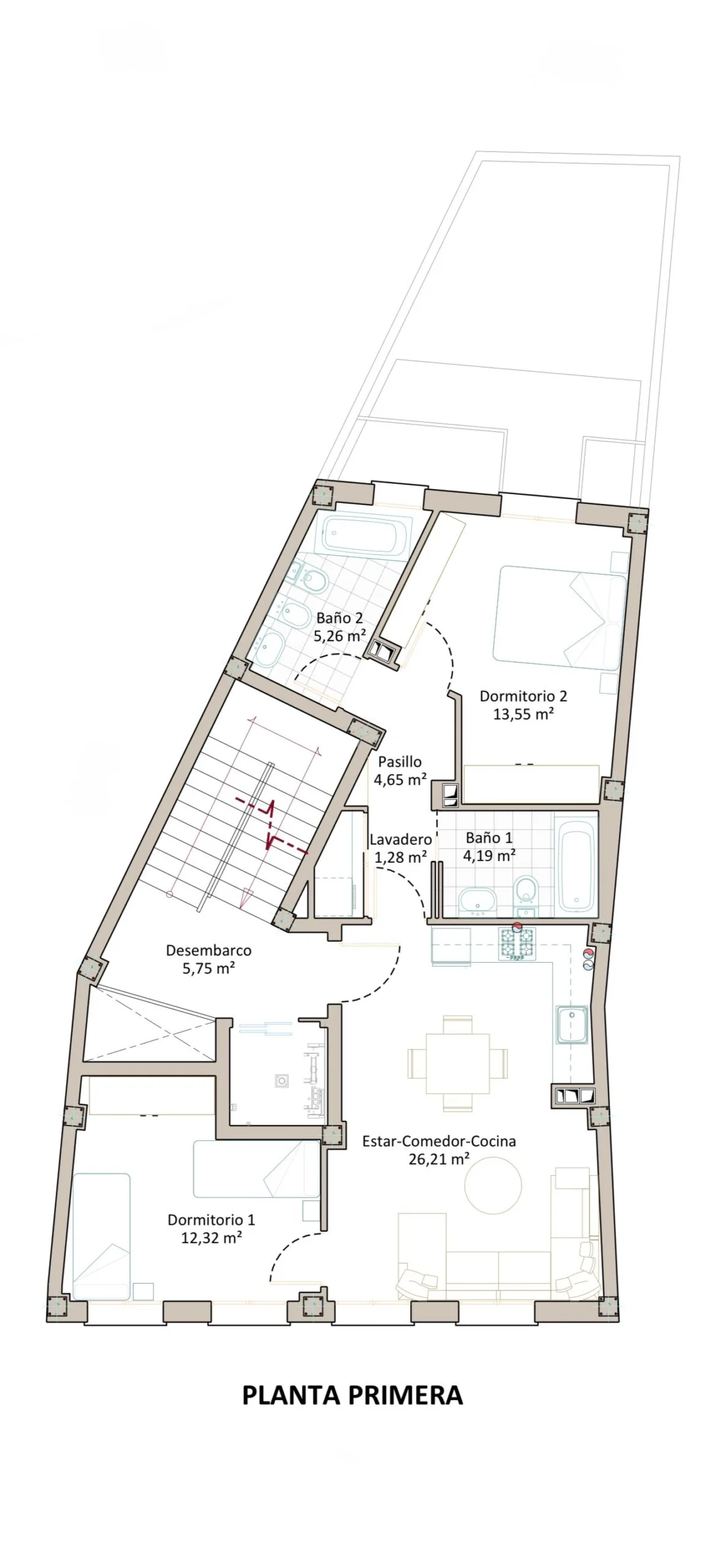 Piso en venta Pinto plano planta primera