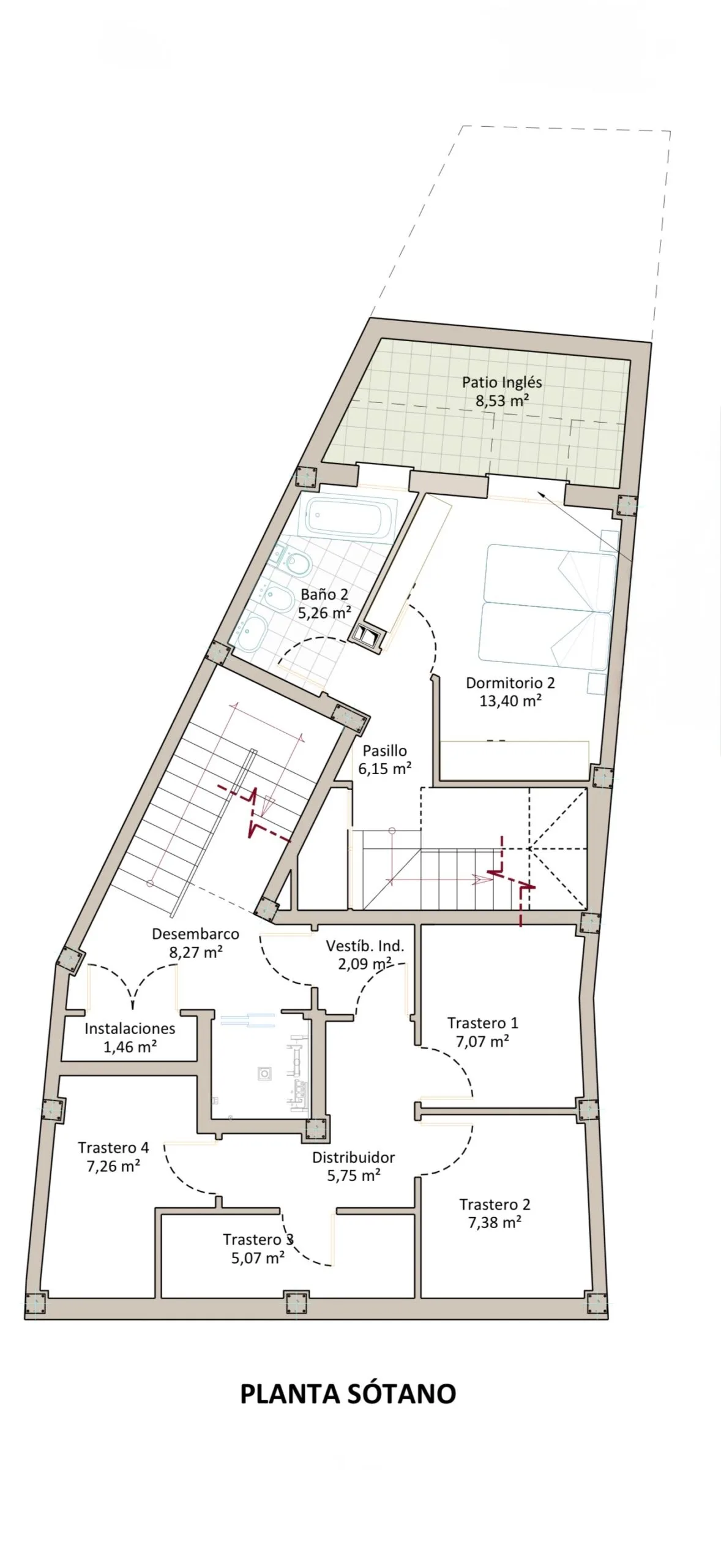 Piso en venta Pinto plano planta sótano